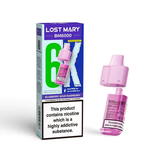Lost Mary BM6000 Prefilled Pod | 2ml | 20mg Nic Salt | Compatible with BM6000 Kit - Vaping Wholesale