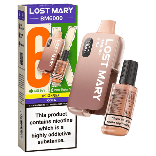 Lost Mary BM6000 Prefilled Pod Vape Kit | Rechargeable | 20mg Nic Salt | Up to 6000 Puffs - Vaping Wholesale