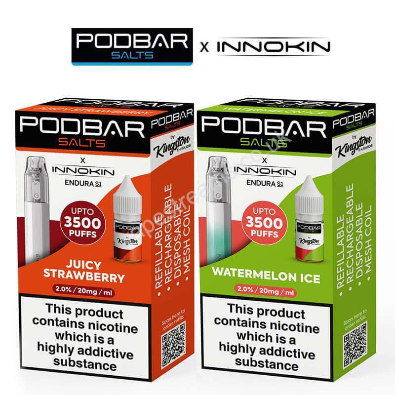 The Podbar Salts x Innokin Disposable Vape Pods - Vaping Wholesale